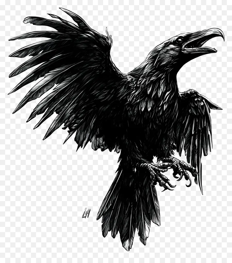 Corbeau Gothique，Corbeau Noir PNG