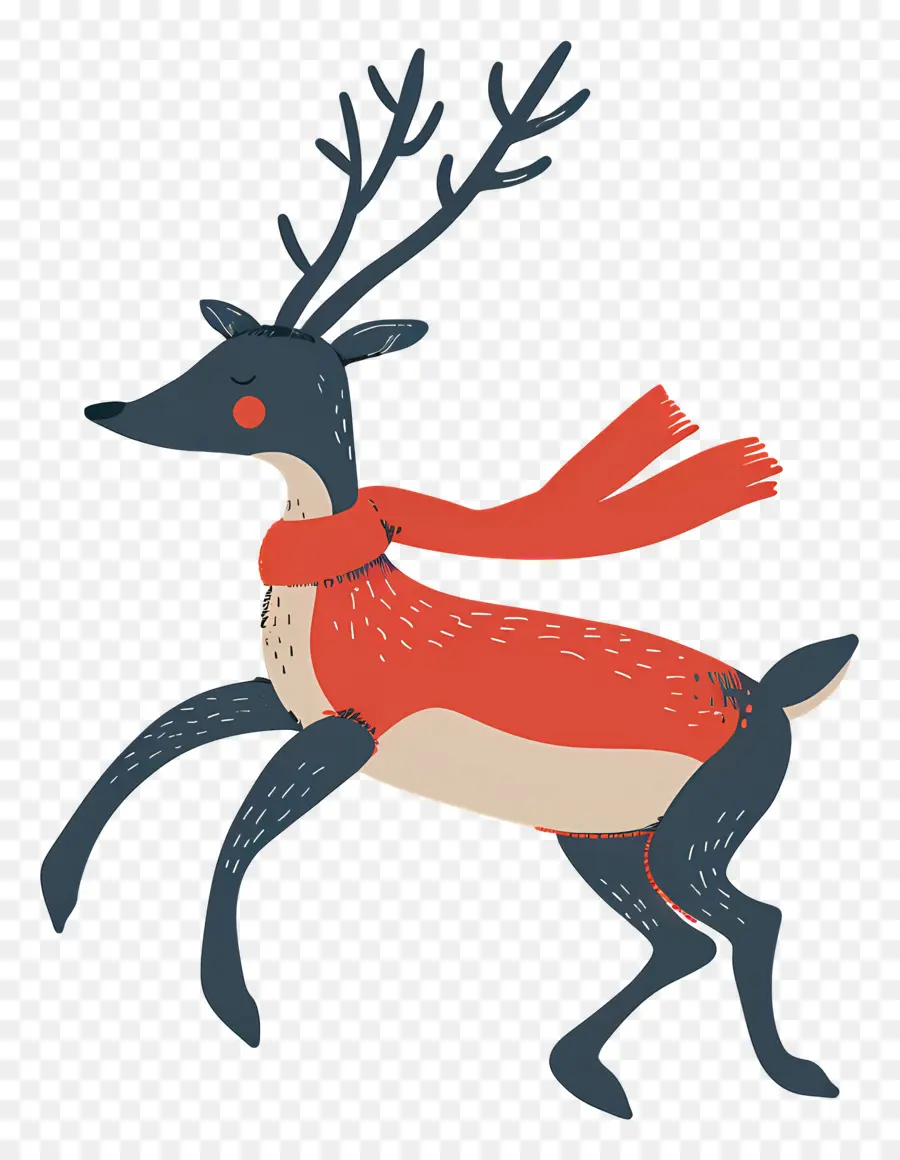 Cerf De Noël，Renne Stylisé PNG