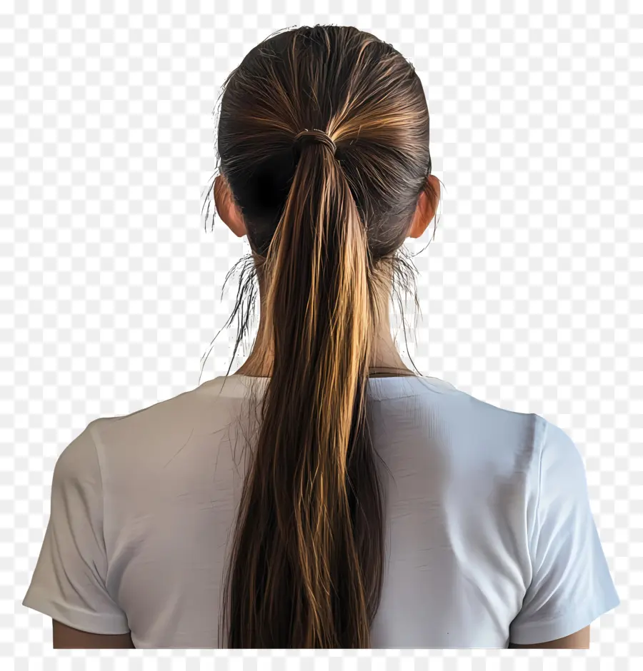 Fille Cheveux，Femme Avec Queue De Cheval PNG