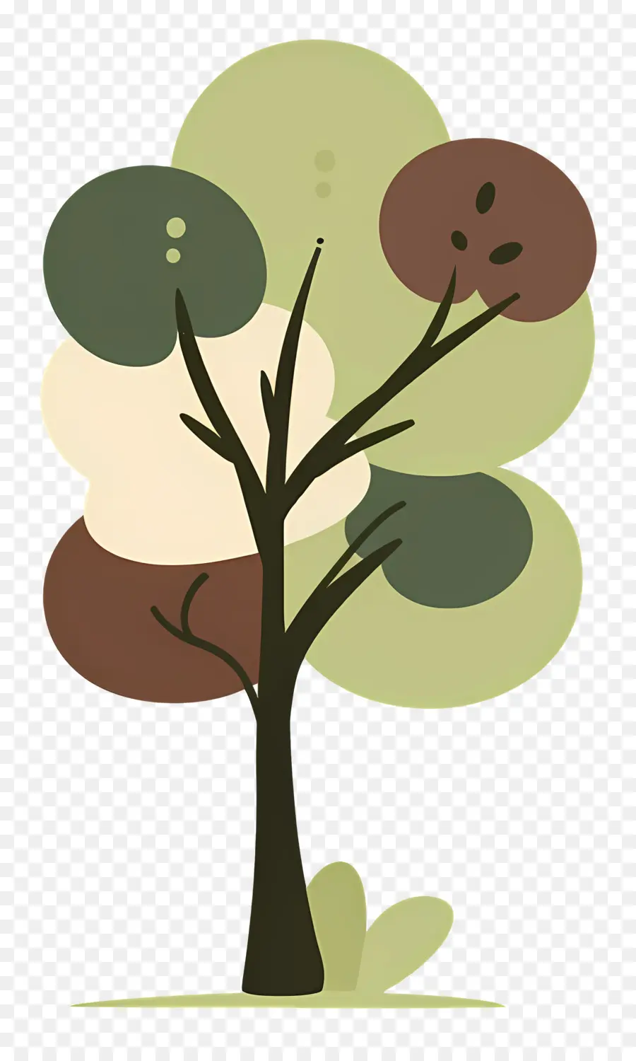 Arbre Minimaliste，Arbre Stylisé PNG