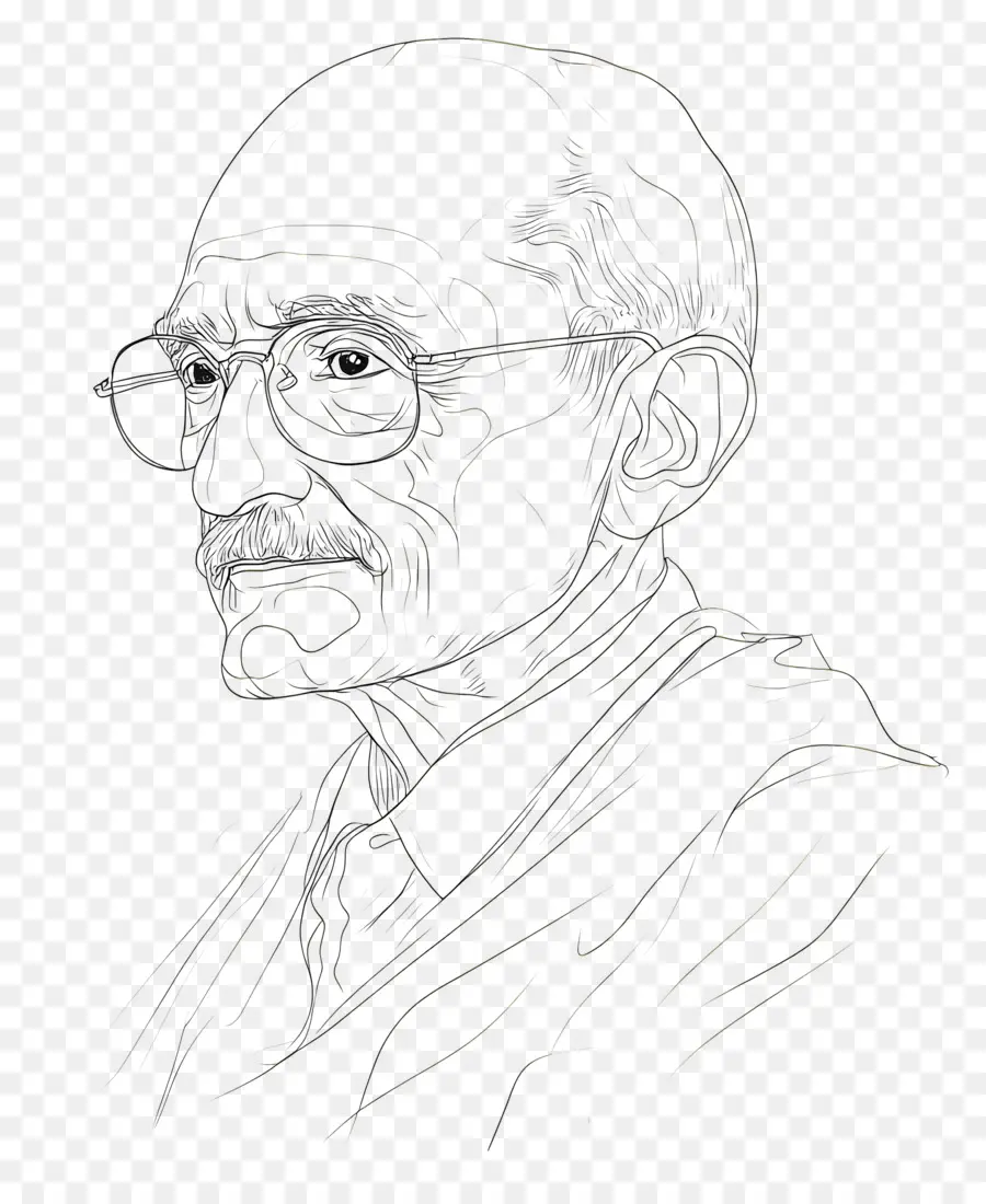 Gandhi，Illustration D'une Personne PNG