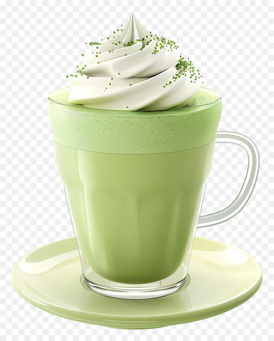 Matcha Latté，Boire PNG