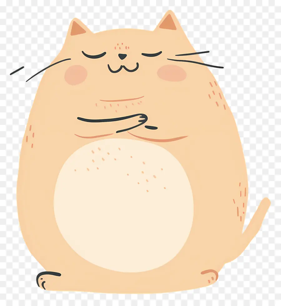 Chat Mignon，Chat Beige Avec Blush PNG