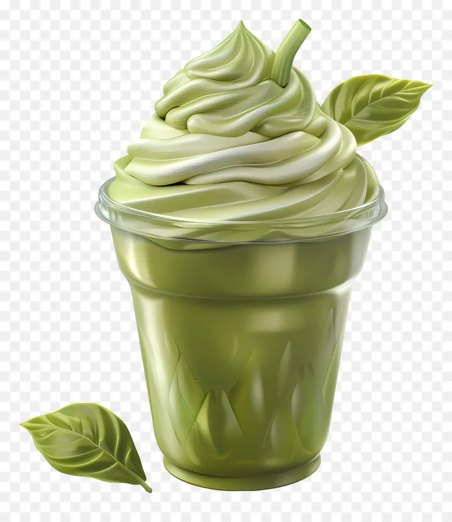 Matcha Latté，Boisson Verte PNG