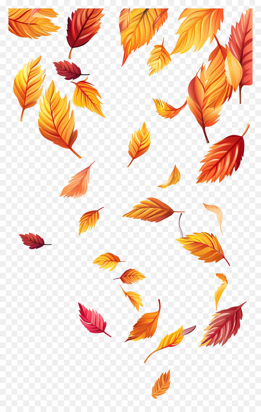 Feuilles Tombées，Les Feuilles D'automne Tombent PNG