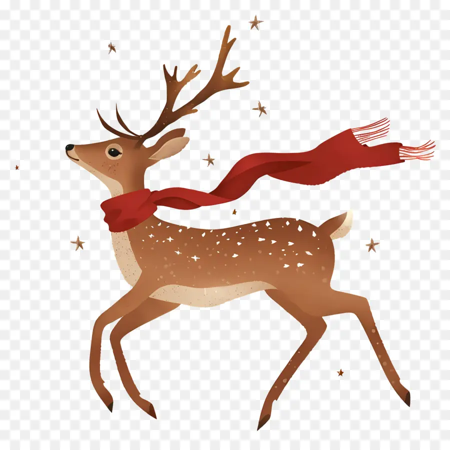 Cerf De Noël，Renne Sautant PNG