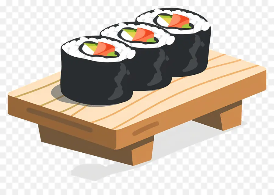 Rouleau De Sushi，Rouleaux De Sushi Sur Plateau PNG