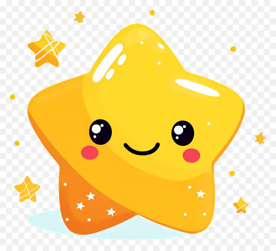 Étoile Kawaii，Étoile Jaune PNG