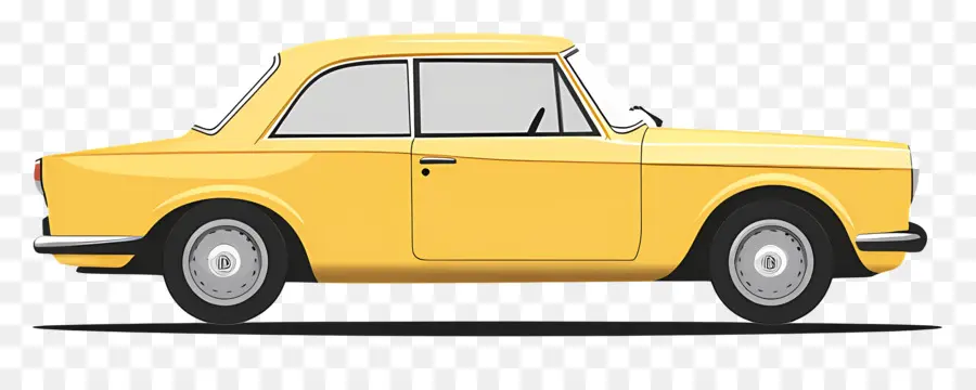 Voiture Animée，Voiture Classique Jaune PNG