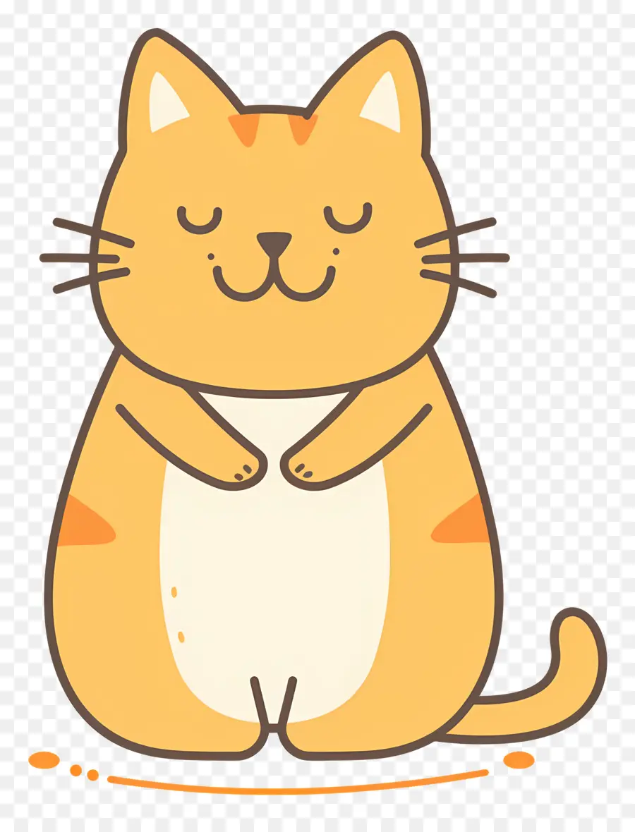 Chat Kawaii，Chat Orange PNG