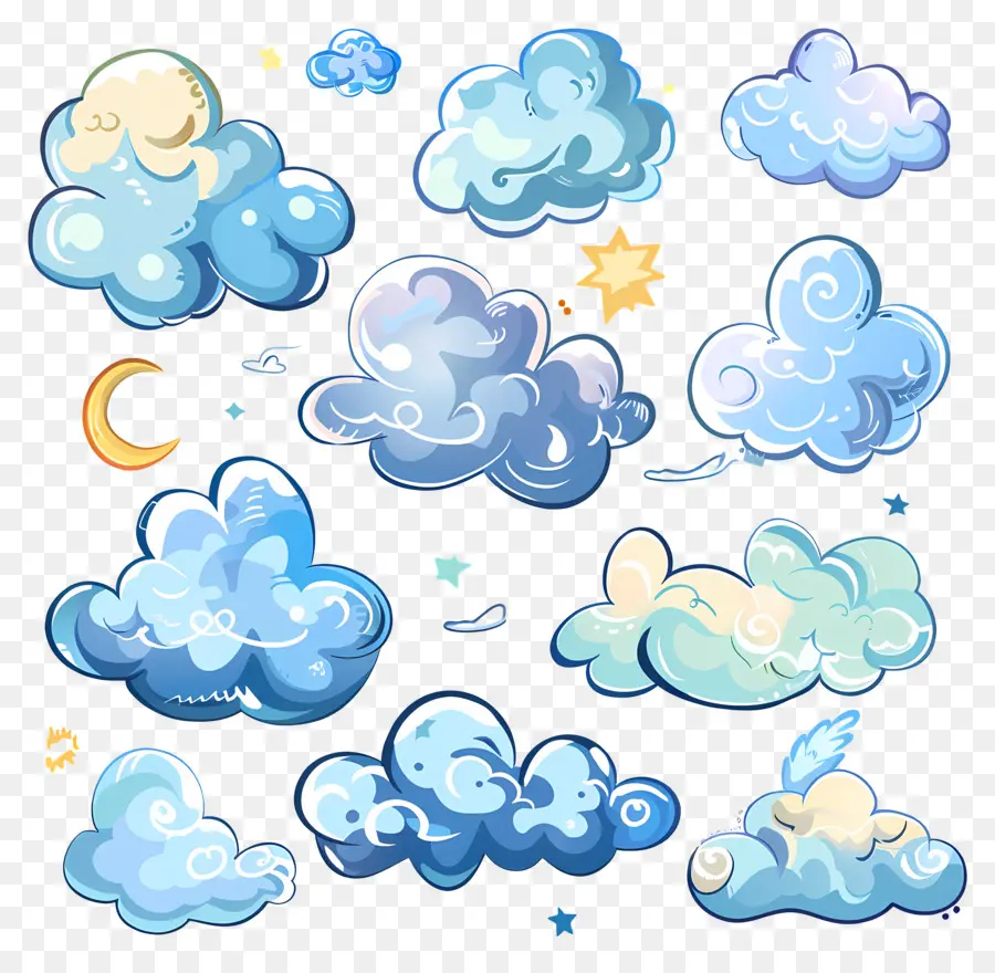 Nuages，Nuages ​​colorés PNG