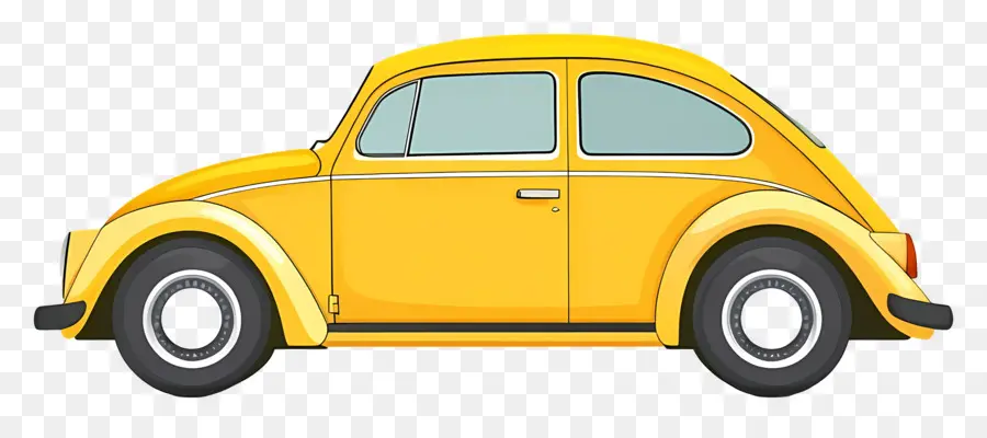 Voiture Animée，Voiture Jaune PNG