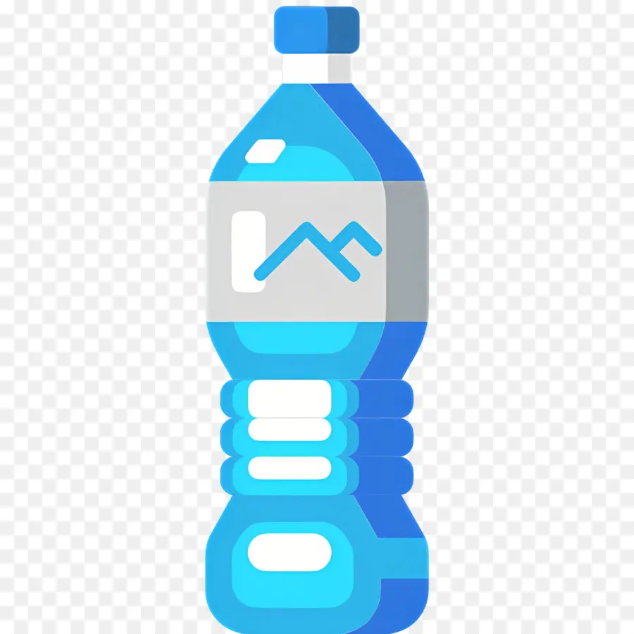 Eau Minérale，Bouteille En Plastique Bleue PNG