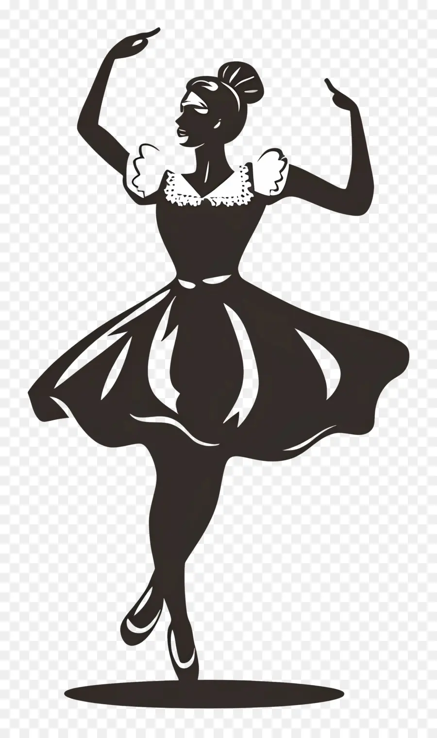 Danseuse De L'oktoberfest，Silhouette De Danseur De Ballet PNG