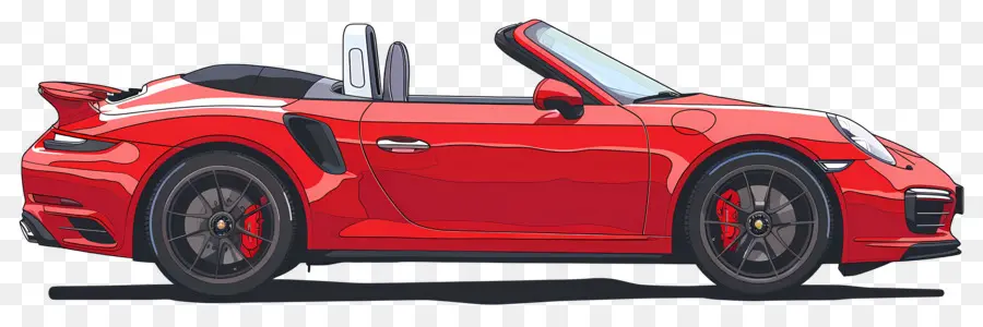 Voiture Animée，Voiture De Sport Rouge PNG