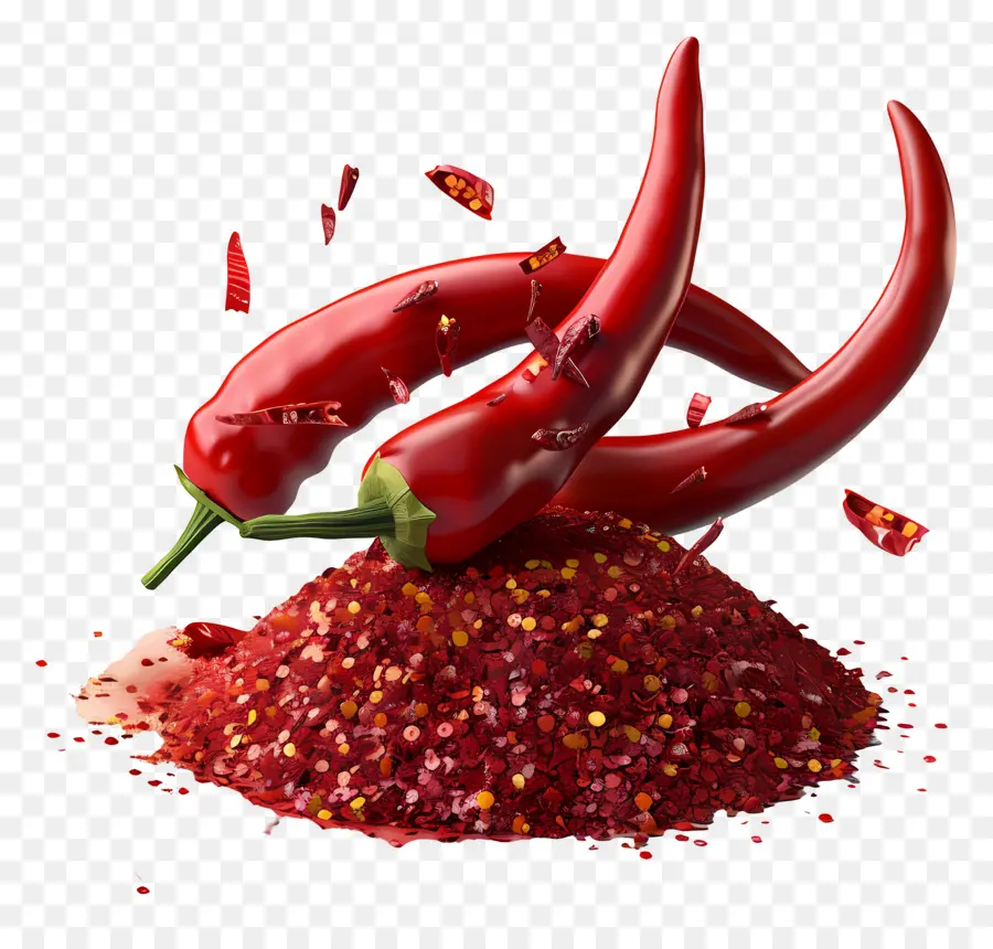 Poudre De Piment，Piment Rouge PNG