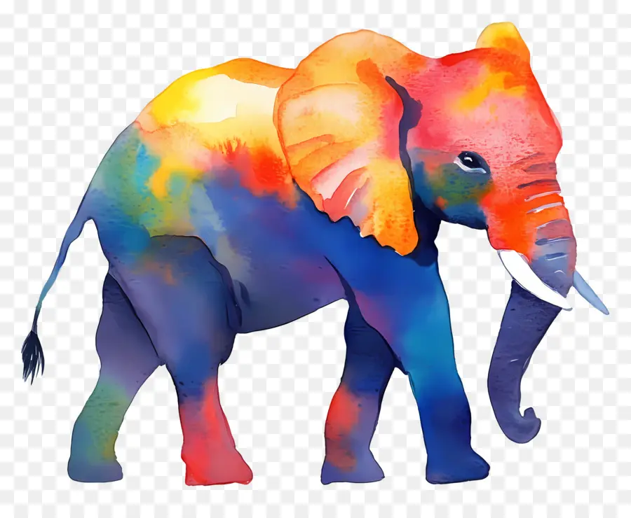 Éléphant Aquarelle，Éléphant Mignon PNG