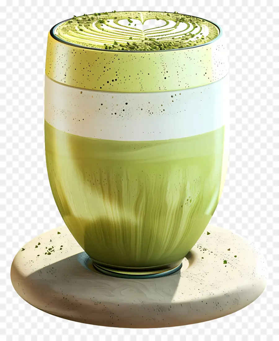 Matcha Latté，Matcha Latte En Couches PNG