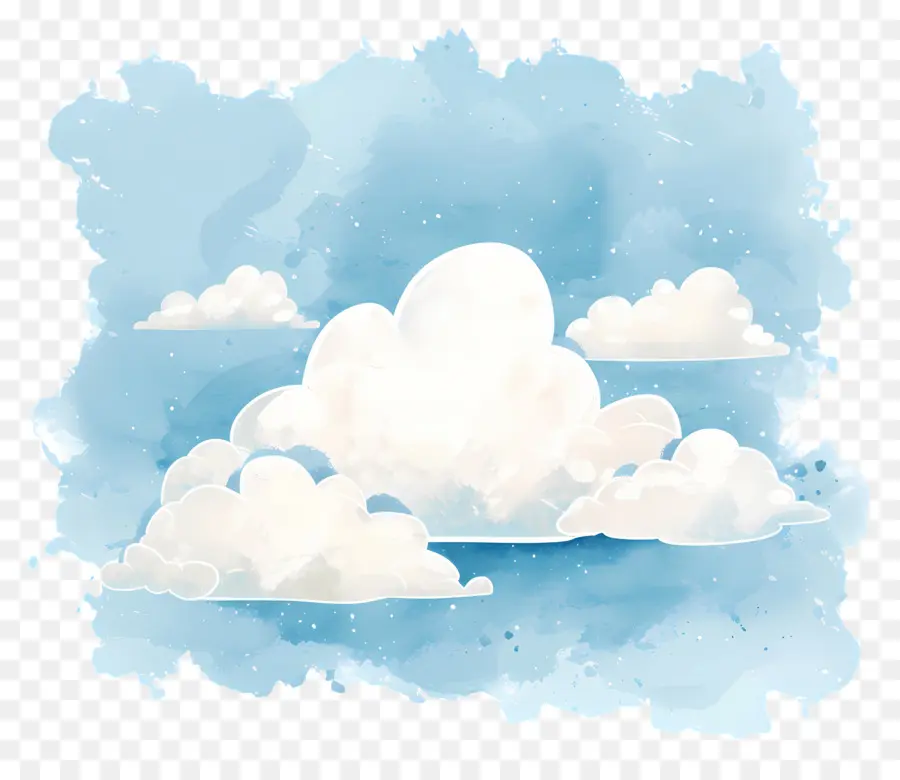 Nuage Aquarelle，Ciel PNG