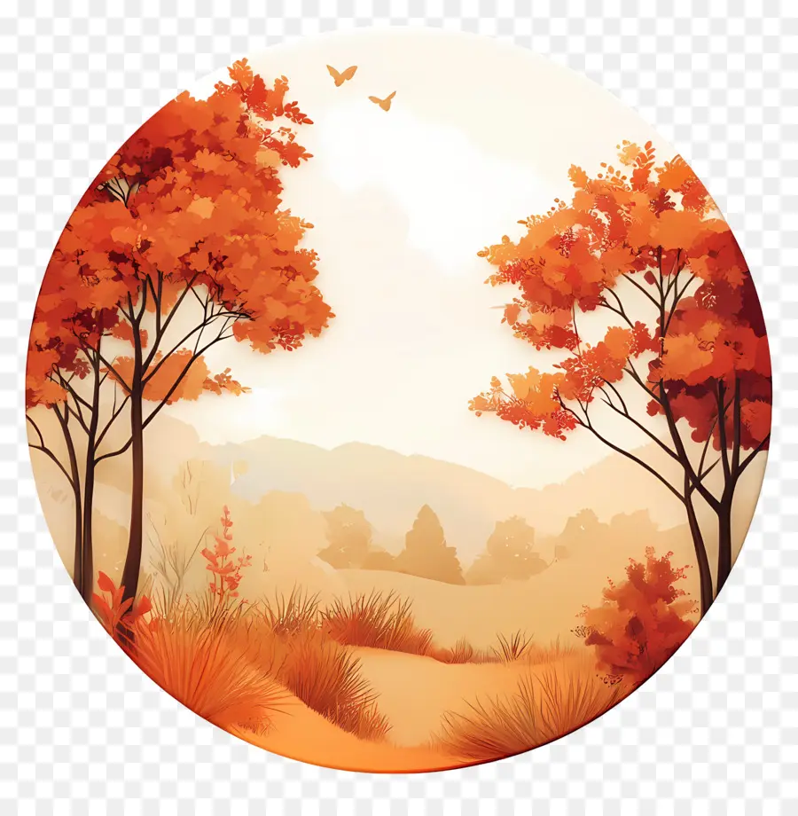 Nature D'automne，Paysage D'automne PNG