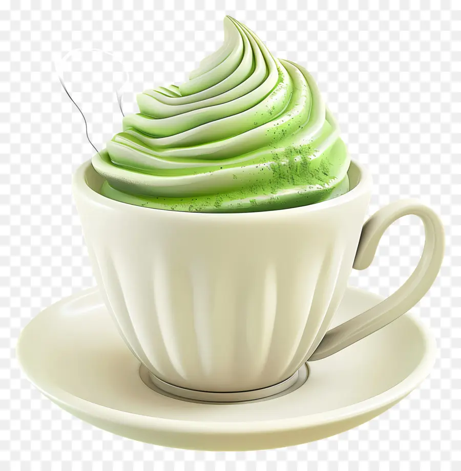 Matcha Latté，Coupe De Crème Matcha PNG