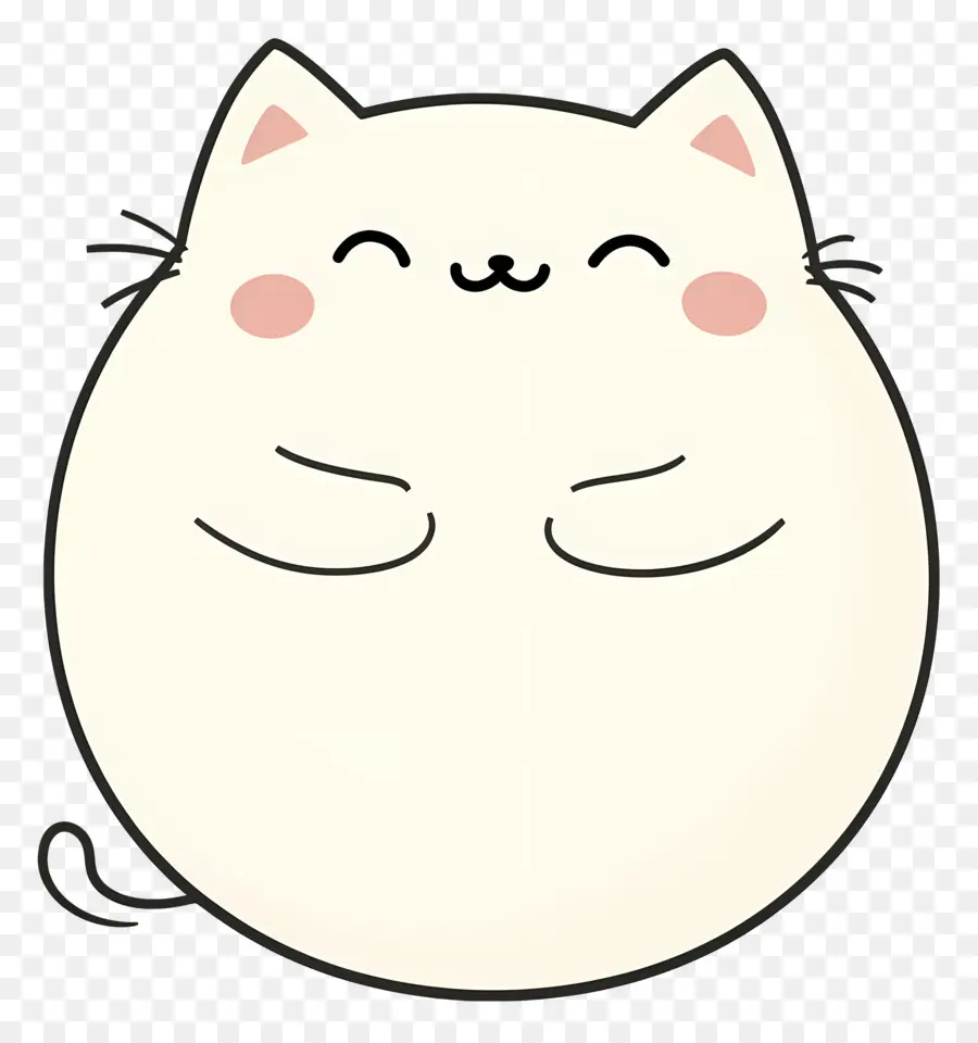 Chat Mignon，Chat Blanc Avec Blush PNG