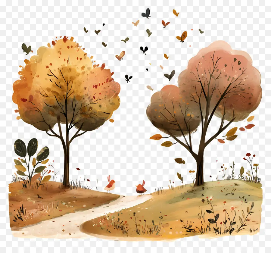 Nature D'automne，Arbres D'automne PNG