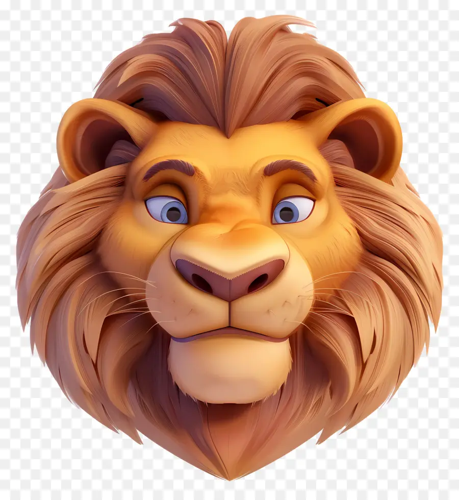 Visage De Lion De Dessin Animé，Lion PNG