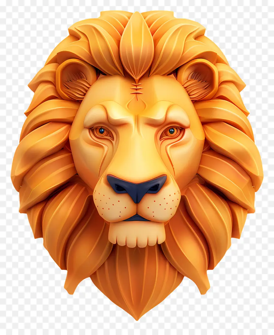 Visage De Lion De Dessin Animé，Lion PNG