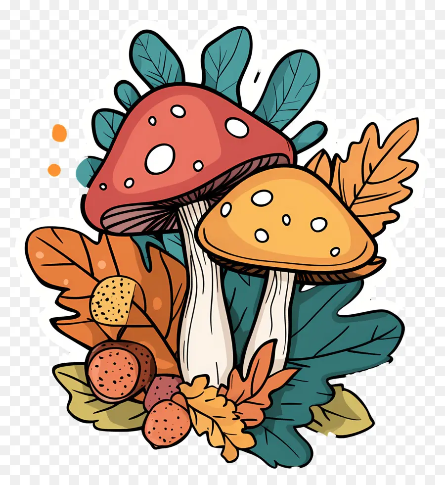 Nature D'automne，Champignons PNG