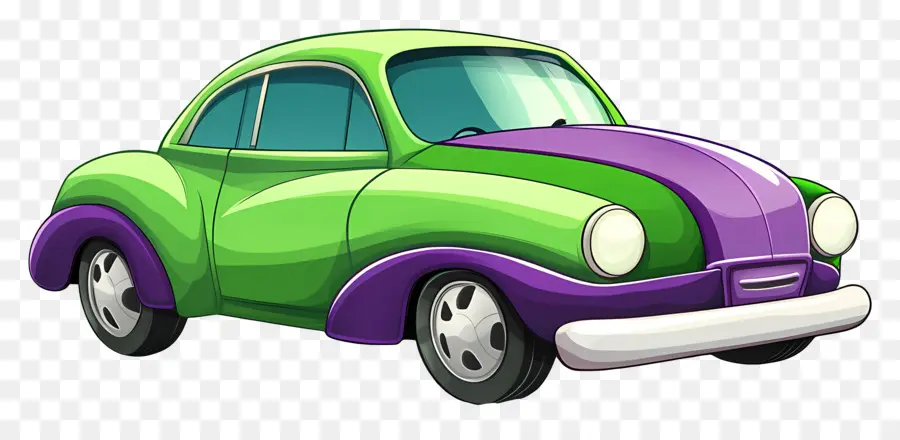 Voiture De Dessin Animé，Voiture Verte PNG