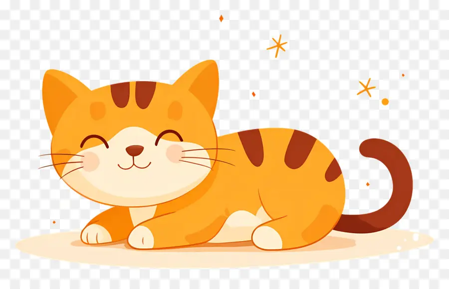 Dessin Animé De Chat，Chat Orange PNG