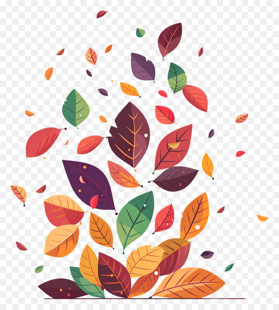 Feuilles Flottantes，Feuilles D'automne PNG