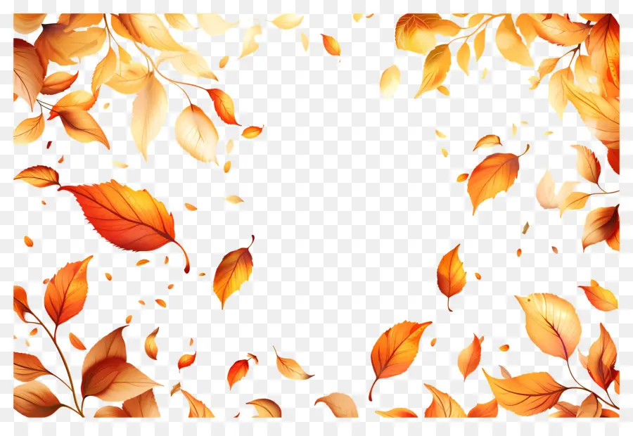 Cadre D'automne，Feuilles D'automne PNG