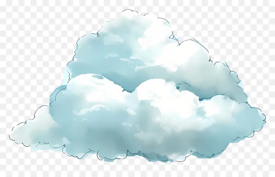 Nuage Aquarelle，Nuages PNG