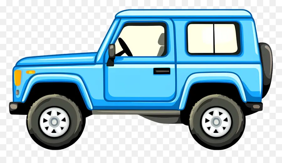 Voiture Animée，Jeep Verte PNG