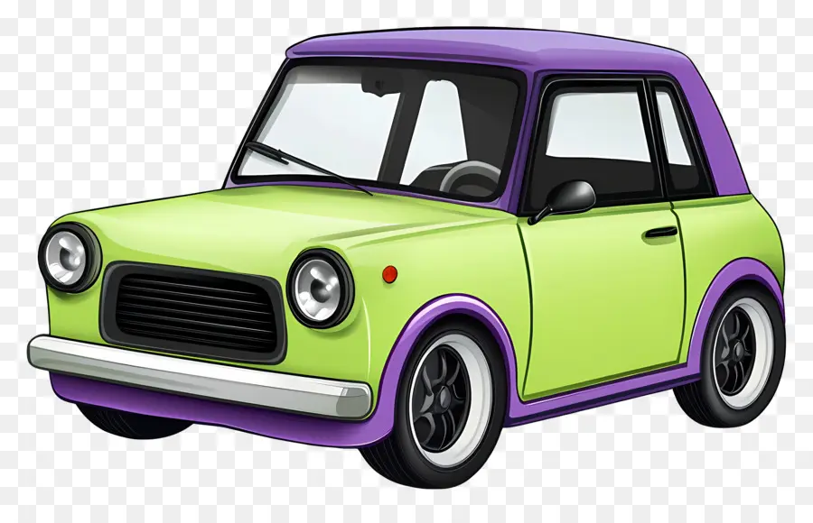 Voiture De Dessin Animé，Voiture Verte PNG