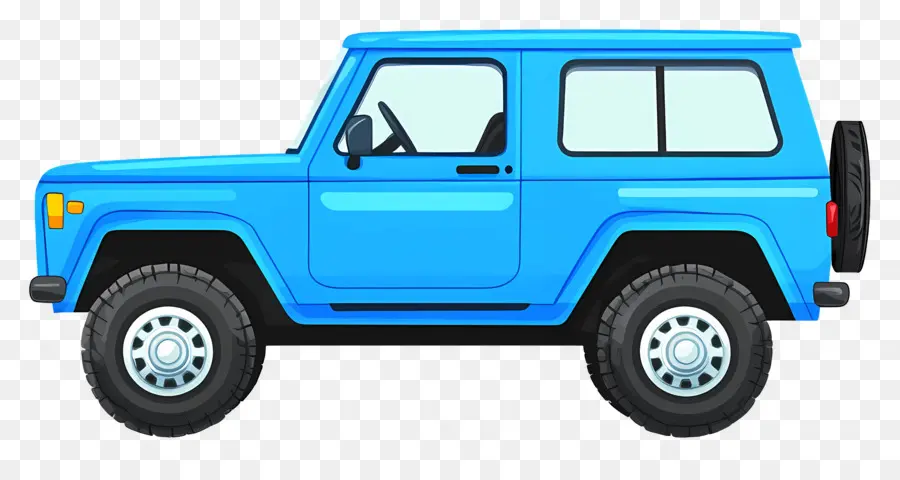 Voiture Animée，Suv Bleu PNG