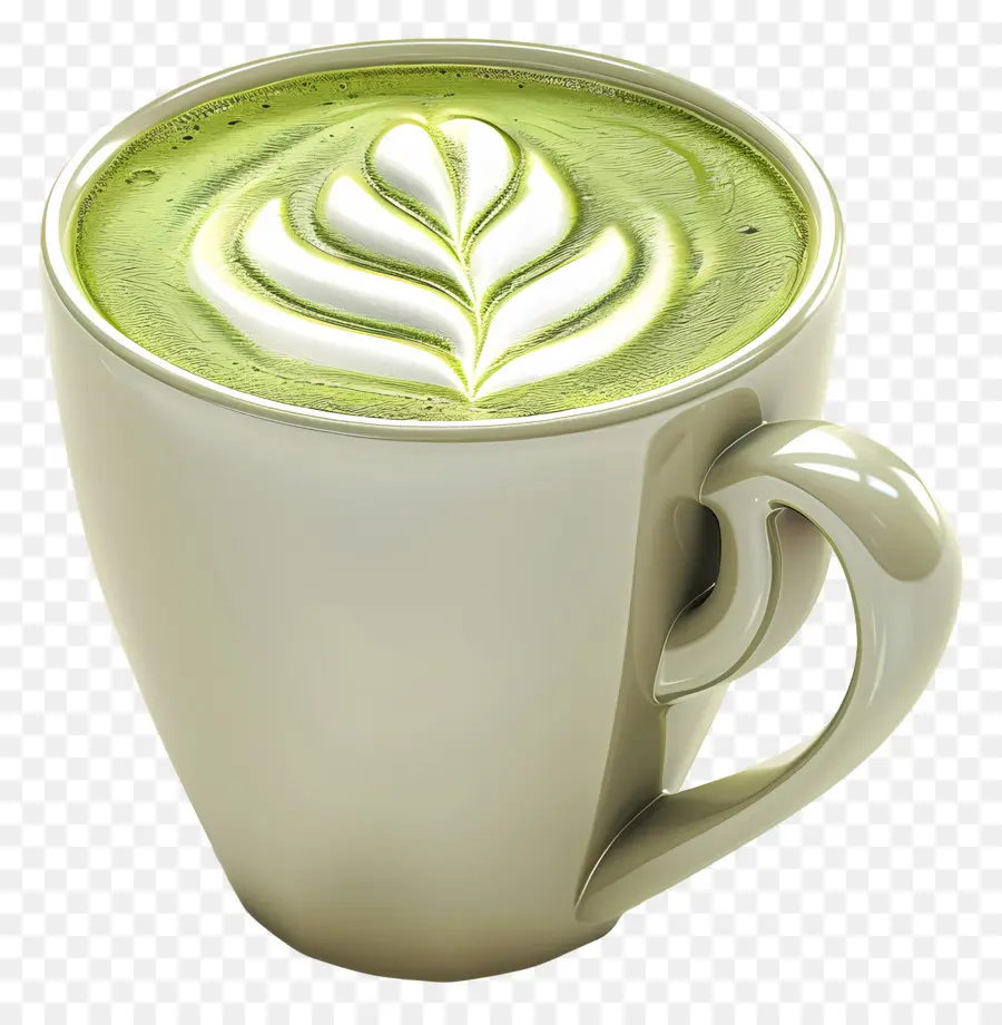 Matcha Latté，Thé Vert PNG