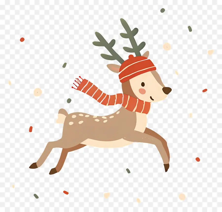 Cerf De Noël，Renne En Cours D'exécution PNG