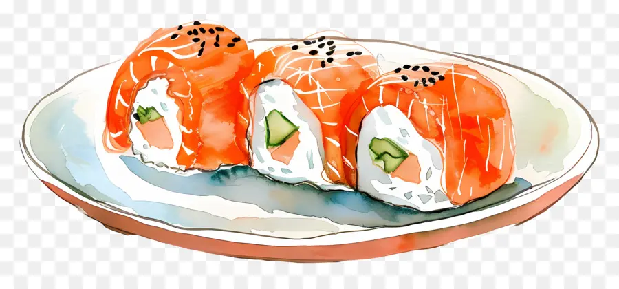 Rouleau De Sushi，Rouleaux De Sushi PNG