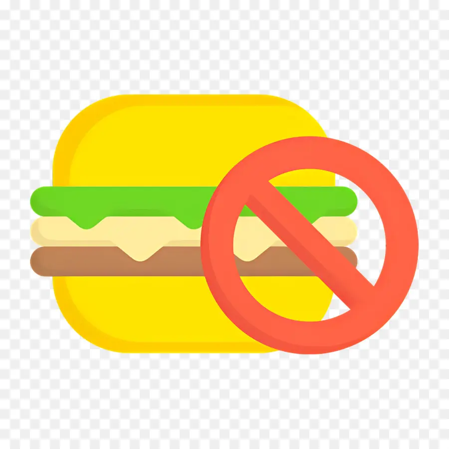 Pas De Nourriture，Aucun Signe De Hamburger PNG