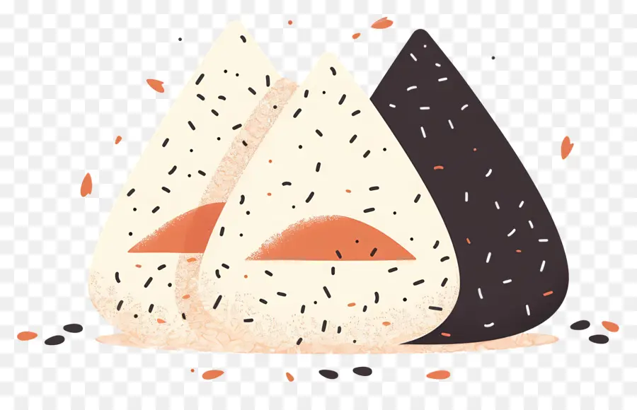 Umeboshi Onigiri，Illustration D'onigiri PNG