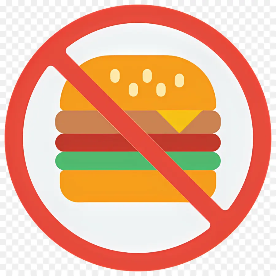 Pas De Nourriture，Aucun Signe De Hamburger PNG