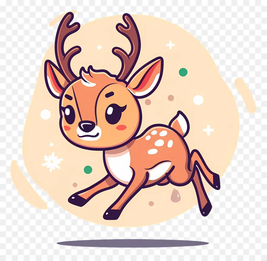 Cerf De Noël，Renne Sautant PNG