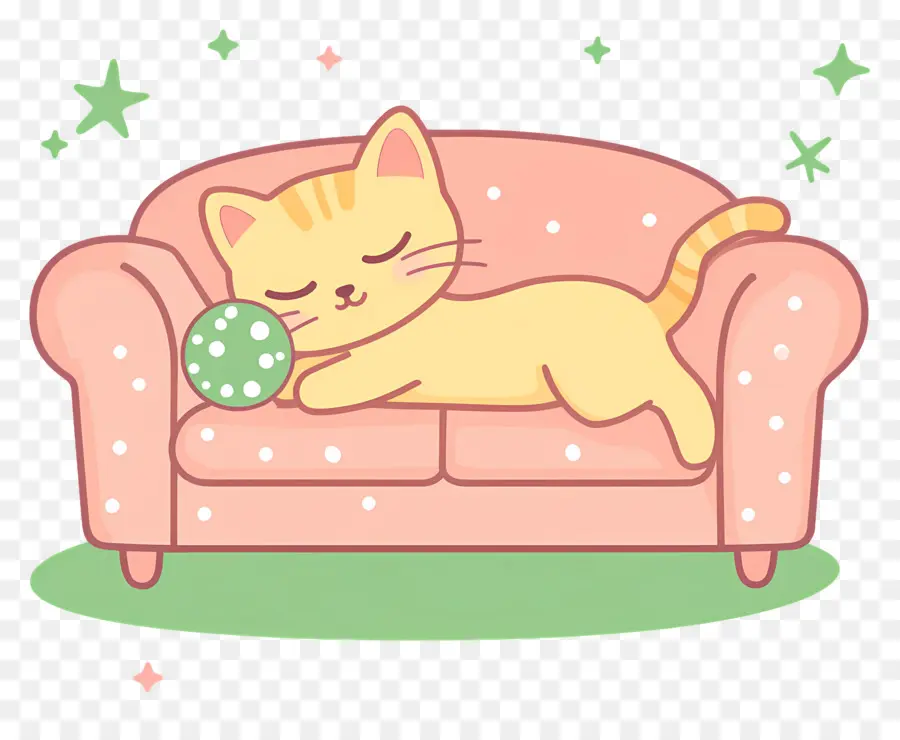 Dessin Animé De Chat，Chat Endormi PNG