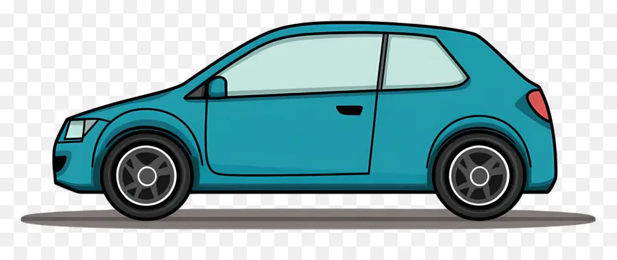 Voiture De Dessin Animé，Voiture Bleue PNG