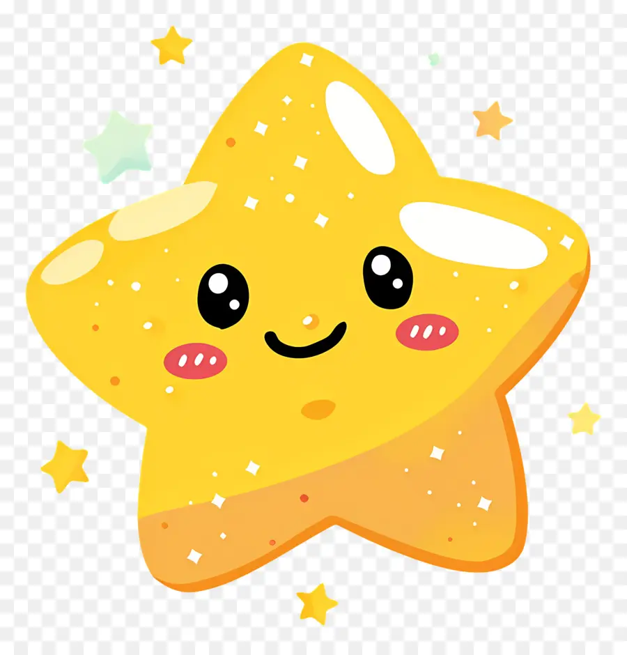 Étoile Kawaii，Étoile Jaune PNG