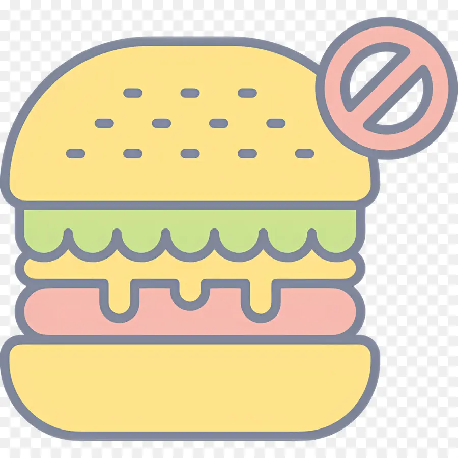 Pas De Nourriture，Aucun Signe De Hamburger PNG