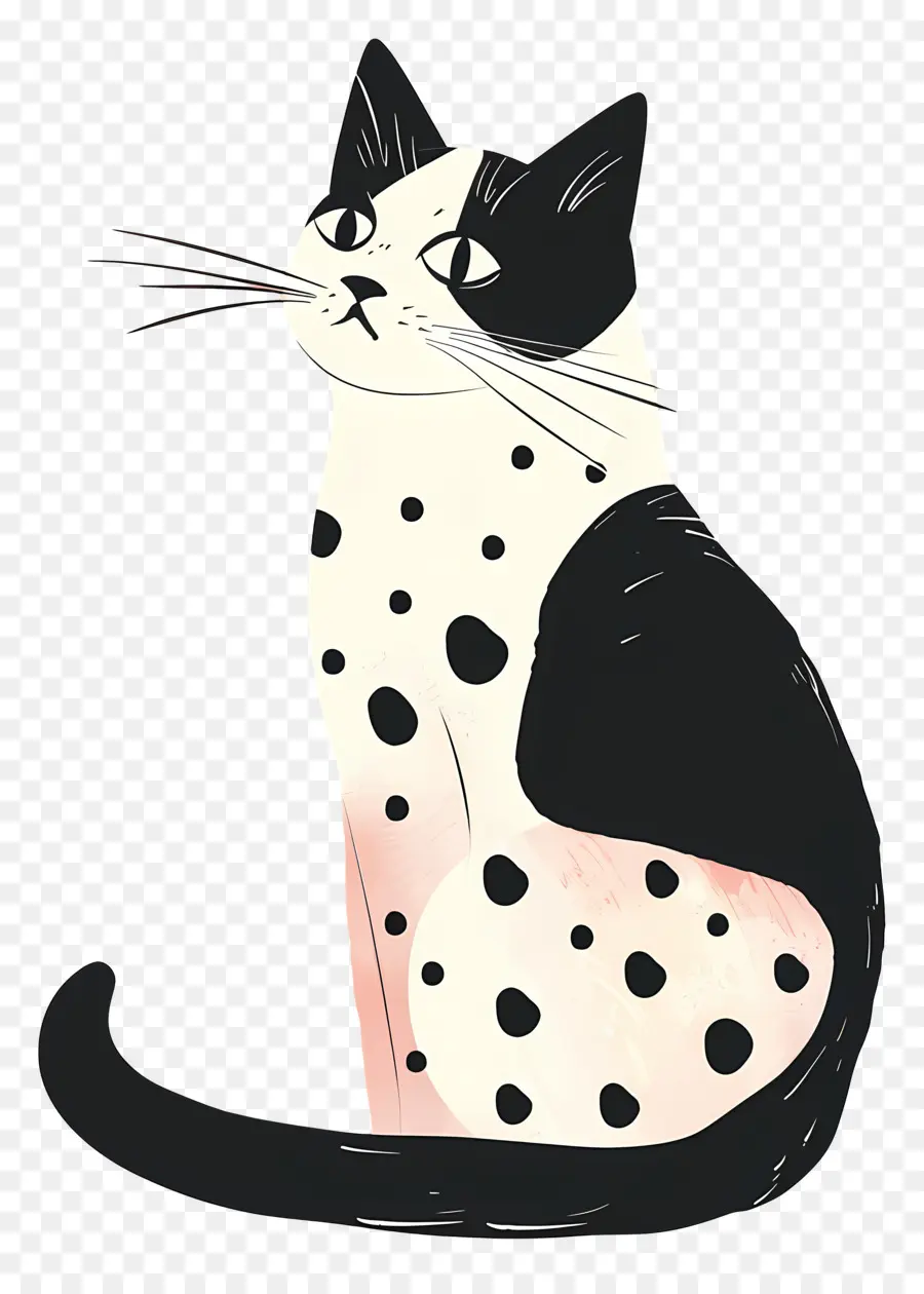 Chat Mignon，Chat Tacheté Assis PNG